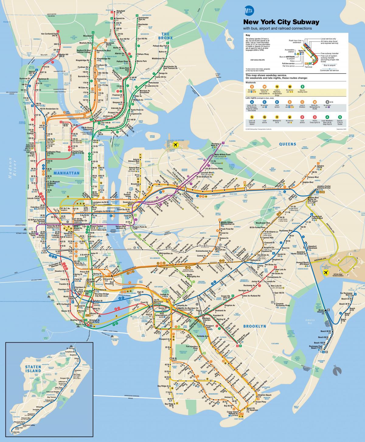 MTA carte de la ligne