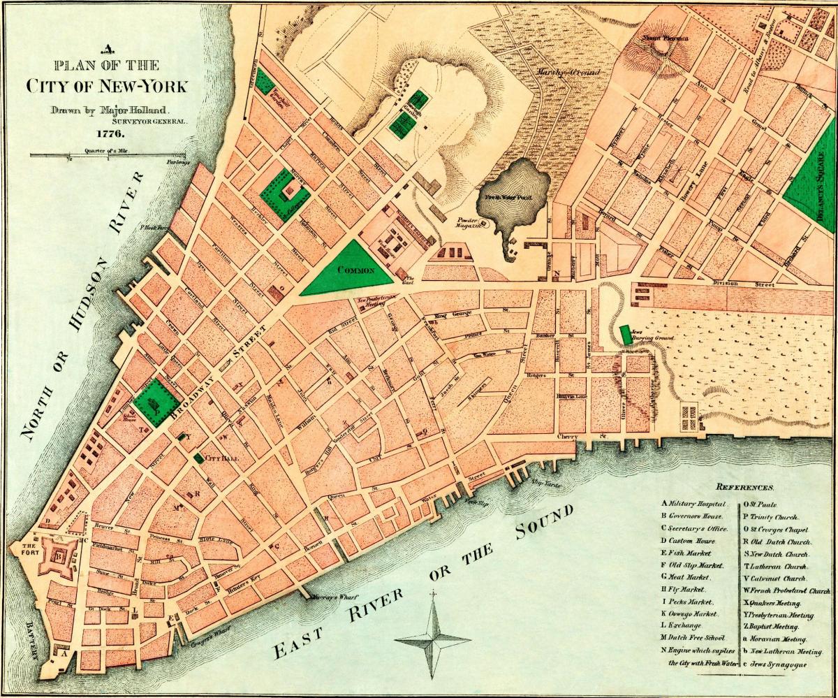 New York 1776 carte