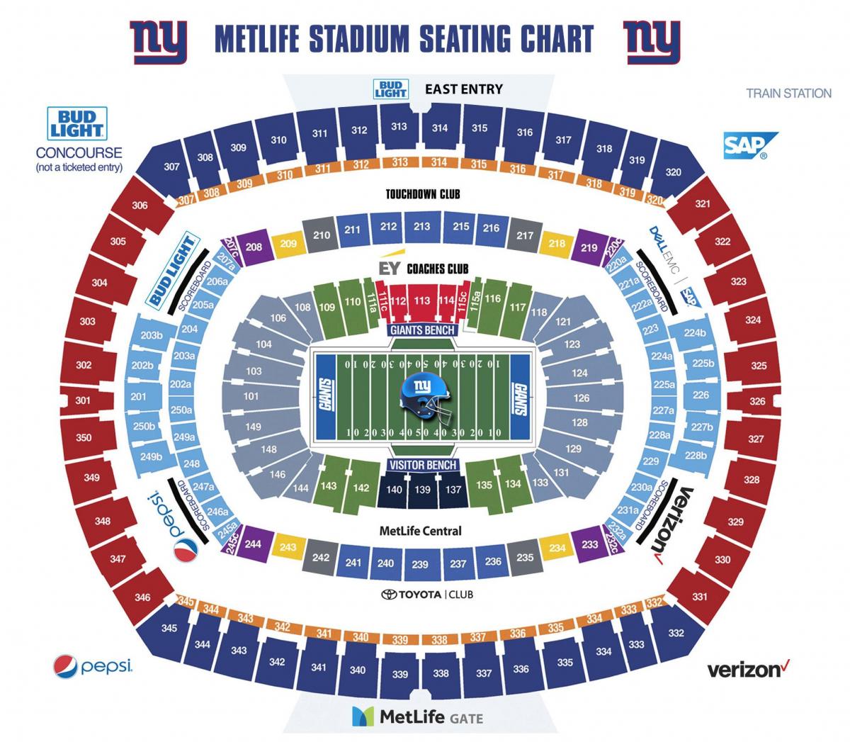 New York Giants stadium carte