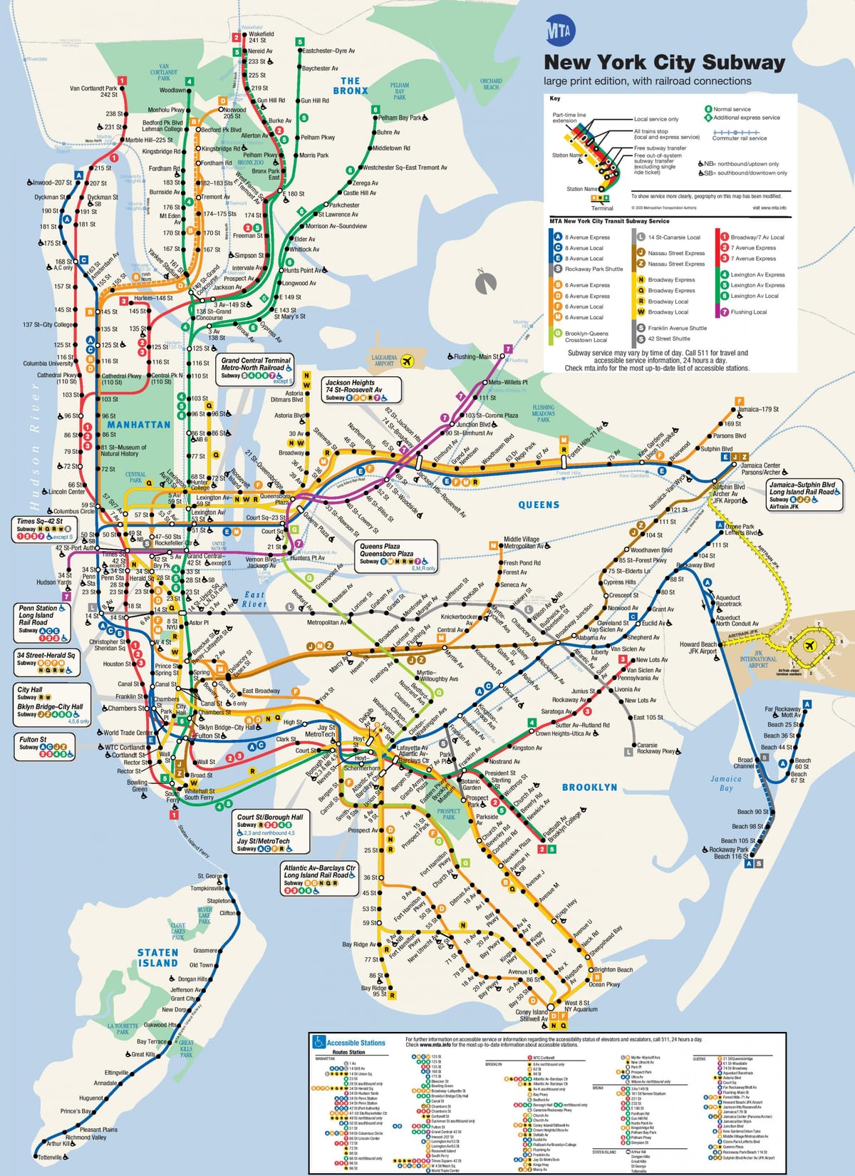 New York MTA plan de métro
