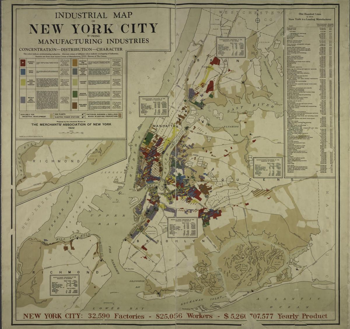 carte de la Ville de New York 1900