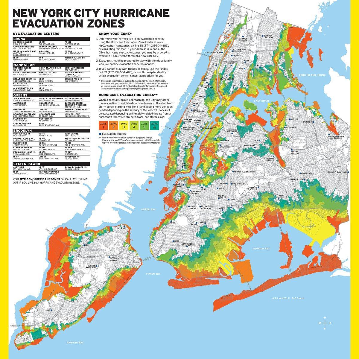 NYC inondation carte