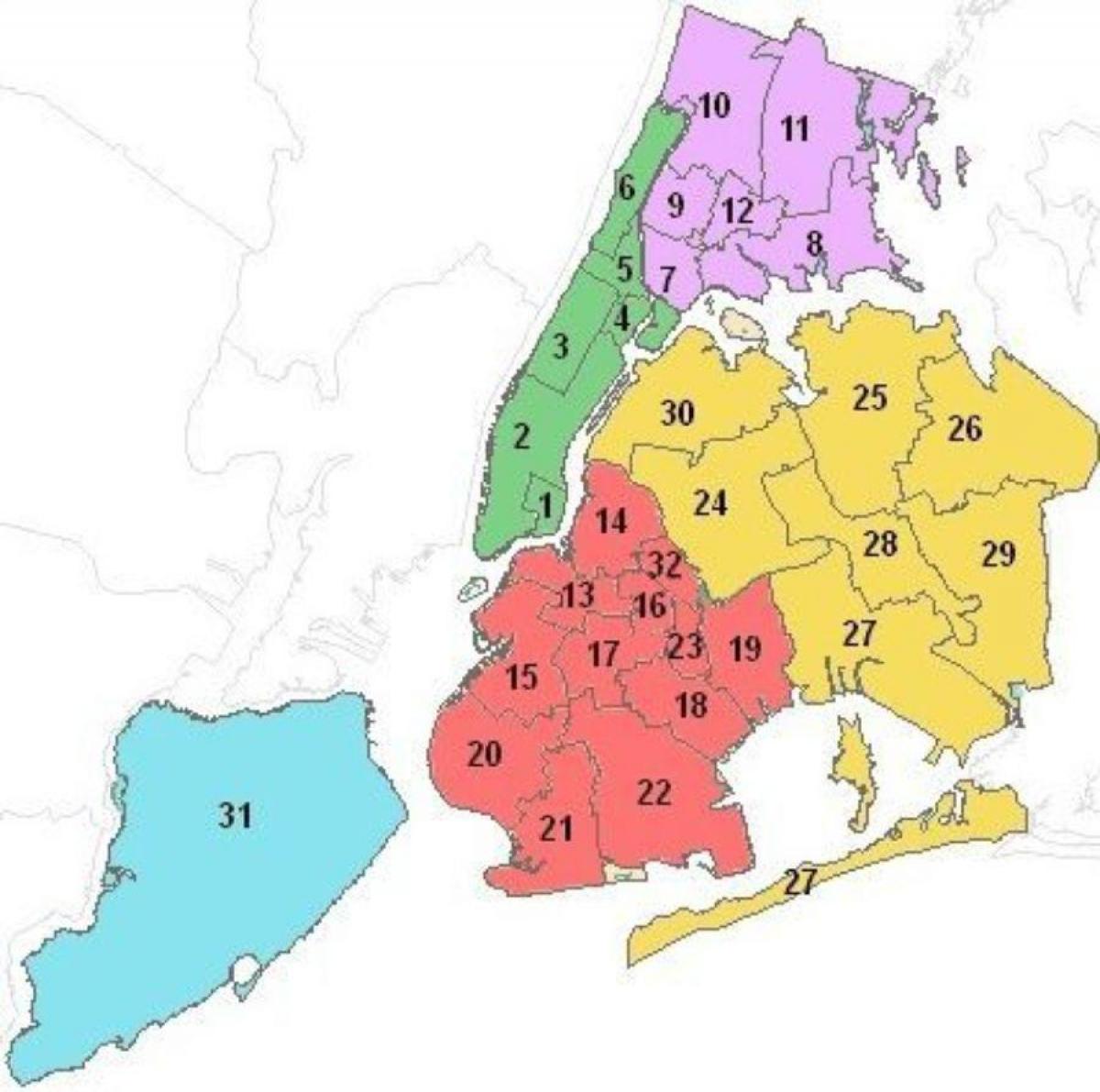 carte des districts scolaires NYC