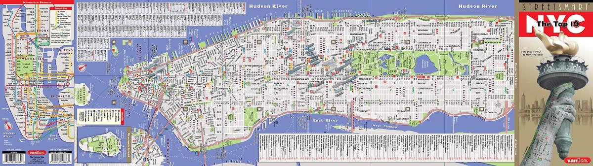 carte de la Ville de New York rues et avenues