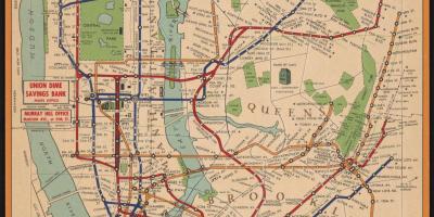 Ancienne carte du métro de New York