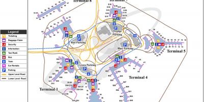 Newark nj carte de l'aéroport