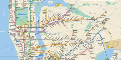 Carte de métro de new york système