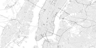 Carte de la Ville de New York vecteur