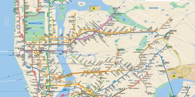 Rue de New York carte avec les stations de métro