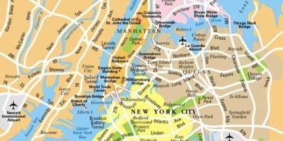 Carte imprimable de New York