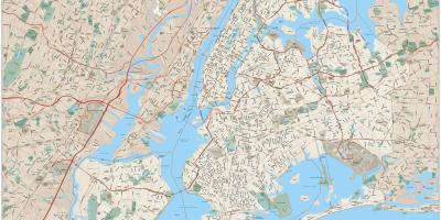 Carte détaillée de la Ville de New York